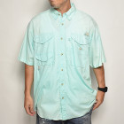 ��Columbia Sportswear/S/S PFG Fishing Shirt�ʥ�����ӥ� �ե��å��󥰥���ġ˥饤�ȥ֥롼/������L [z-5554]