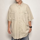 ・Columbia Sportswear/S/S PFG Fishing Shirt（コロンビア フィッシングシャツ）ベージュ/サイズXL [z-5564]|ショートスリーブシャツ
