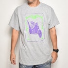 Zig-Zag Chopper S/S T-Shirt（ジグザグ チョッパーTシャツ）ヘザーグレー×パープル/ライム [a-5172]|プリント Ｔシャツ|ショートスリーブTシャツ
