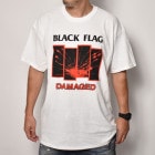 Black Flag/Damage S/S T-Shirt（ブラックフラッグ オフィシャルTシャツ）ホワイト [a-5233]