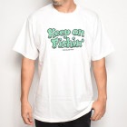 Bass Brains/Keep on Fishin' S/S T-Shirt(バスブレインズ Tシャツ)ホワイト [a-5293]
