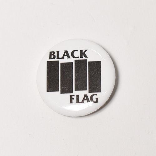 ばっじ Black Flag/Bar & Logo Pinback Badge（ブラックフラッグ オフィシャル