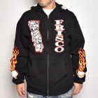 415 Clothing/Skull & Frisco Zip Up Hoodie（415クロージング パーカー）ブラック [a-5377]|スウェットシャツ