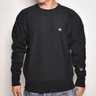 Champion/Reverse Weave Crew Neck Sweatshirt（チャンピオン リバースウィーブスウェット）ブラック [a-5405]|スウェットシャツ