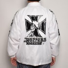 Choppers Magazine×US/Chopper Cross Nylon Coach Jacket（チョッパーズマガジン×アス コーチジャケット）ホワイト [a-5469]