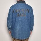 ・Us Customized County Jail Blanket Lined Denim Coverall Jacket（USカスタマイズドステンシルカバーオール）インディゴ/サイズ40 [z-6