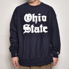 Ohio State University/Crew Neck Sweatshirt（オハイオステイトユニバーシティ スウェットシャツ）ネイビー [a-5678]