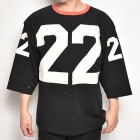 Jackson Matisse/No.22 Football Tee（ジャクソンマティス フットボールTシャツ）ブラック [a-5755]