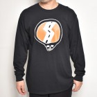 HWY×US/Steal Your Face L/S T-Shirt（エイチダブリューワイ×アス ロングTシャツ）ブラック×オレンジ [a-5773]|プリント Ｔシャツ|ロングスリーブTシャツ