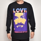 Love American Style L/S T-Shirt（ラブアメリカンスタイル Tシャツ）ブラック [a-5786]|プリント Ｔシャツ|ロングスリーブTシャツ