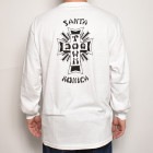 Dogtown/Cross Logo×Santa Monica L/S T-Shirt（ドッグタウン Tシャツ）ホワイト [a-5818]