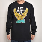 Bass Brains/Screamin' Eagle L/S T-Shirt(バスブレインズ Tシャツ)ブラック [a-5827]