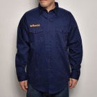 ・Vintage L/S Work Shirts（ヴィンテージ ワークシャツ）ネイビー/サイズL [z-6273]