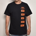 HWY×US/S/S Cal Trans T-Shirt（エイチダブリューワイ×アス Tシャツ）ブラック×オレンジ [a-6005]|プリント Ｔシャツ|ショートスリーブTシャツ