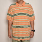 ・Polo Ralph Lauren/S/S Border Polo Shirt（ラルフローレン ポロシャツ）オレンジ×グリーン/サイズXXL [z-6493]|カットソー|USED ITEM