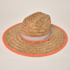 Dorfman Hat Co./Reflective Rush Straw Lifeguard (ドーフマンハット ハット)ナチュラル×オレンジ [a-6130]