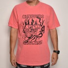Choppers Magazine×US/Chopper Dogs Kiddos S/S T-Shirt（チョッパーズマガジン×アス Tシャツ）レッド [a-6146]