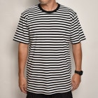 AS Colour/Striped S/S T-Shirt（エーエス・カラー Tシャツ）ホワイト×ブラック [a-6173]