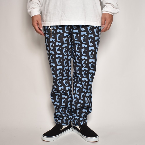 Over Printed Frankenstein Easy Pants（フランケンイージーパンツ）ブラック×ライトブルー [a-6670]-US  ONLINE SHOP