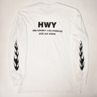 HWY×US/Hawg L/S T-Shirt（エイチダブリューワイ×アス Tシャツ）ホワイト×ブラック [a-6701]