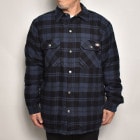 Dickies/Sherpa Lined Flannel Shirt Jacket(ディッキーズ ボアシャツジャケット)ネイビー×ブラック [a-6777]