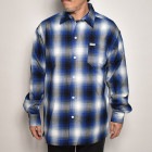 Cal Top/Ombre Check L/S Shirt（キャルトップ オンブレチェックシャツ）ブルー×ホワイト×ブラック [a-6790]