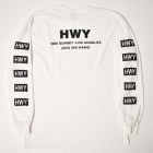HWY×US/Cal Trans L/S T-Shirt（エイチダブリューワイ×アス Tシャツ）ホワイト×ブラック [a-6952]