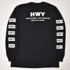 HWY×US/Cal Trans L/S T-Shirt（エイチダブリューワイ×アス Tシャツ）ブラック×ホワイト [a-6953]