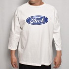 Fuck Logo 3/4 Sleeve T-Shirt（ファックロゴ Tシャツ）ホワイト [a-6955]|プリント Ｔシャツ|ショートスリーブTシャツ