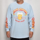 415 Clothing×US/Frisco Choppers L/S T-shirt（415クロージング×アス Tシャツ）ライトブルー×レッド/イエロー [a-7204]