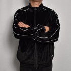 Pro Club/Velour Track Jacket（プロクラブ ベルベットトラックジャケット）ブラック [a-7249]