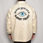 ・Us Customized WYSIWYG Insulated Nylon Coaching Jacket（アスカスタマイズ ナイロンジャケット）オフホワイトベージュ [z-8205C]