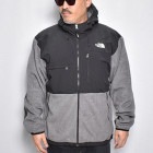 ・The North Face/Denali Fleece Hoodie（ノースフェイス フリースジャケット）ブラック×グレー/サイズL [z-8378]