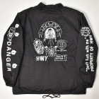 HWY×Us/Tattoo Flash Sherpa Lined Nylon Coach Jacket（エイチダブリューワイ×アス コーチジャケット）ブラック [a-7347]