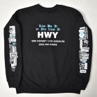 HWY×Us/BAD Crewneck Sweatshirt（エイチダブリューワイ×アス スウェットシャツ）ブラック [a-7352]