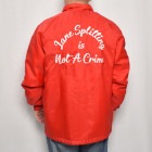Us Customized Lane Splitting is Not A Crime Nylon Coach Jacket（アスカスタマイズ ナイロンジャケット）レッド/サイズL [z-8546]