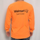 Walmart/Cart Crew L/S T-Shirt（ウォルマート Tシャツ）セーフティオレンジ [a-7353]