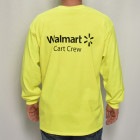 Walmart/Cart Crew L/S T-Shirt（ウォルマート Tシャツ）セーフティイエロー [a-7354]