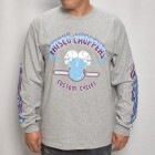 415 Clothing×US/Frisco Choppers L/S T-shirt（415クロージング×アス Tシャツ）ヘザーグレー×パープル/ブルー [a-7461]