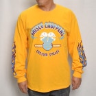 415 Clothing×US/Frisco Choppers L/S T-shirt（415クロージング×アス Tシャツ）イエロー×パープル/ブルー [a-7462]