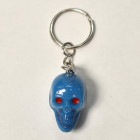 The Spooky Skull Key Holders w/Ball Chain（スカルキーホルダー）ターコイズ×レッド [a-7485]