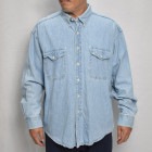 ・90's Old Gap/L/S Denim Shirt（ギャップ デニムシャツ）インディゴ/サイズXL [z-8880]