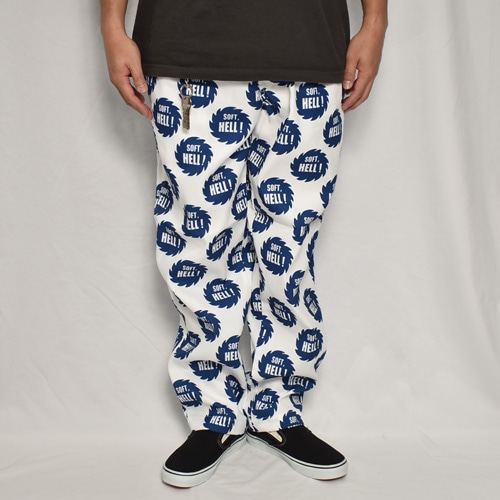 Soft, Hell Easy Pants（ソフトヘル イージーパンツ）ホワイト×ブルー