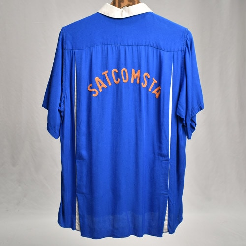 【60s】vintage ボーリングシャツ S/Sシャツ Vintage Bowling S/S Shirt（ボーリングシャツ）ブルー/サイズM