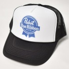 Pabst Blue Ribbon/Trucker Mesh Cap（パブスト メッシュキャップ）ブラック×ホワイト [a-7603]|キャップ|キャップ&ハット