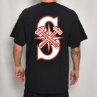 Hells Angels Seattle/Seattle Racing S/S T-Shirt（ヘルズエンジェルス Tシャツ）ブラック [a-7631]