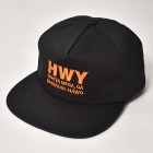 HWY×US/Hawg2 Twill 5panel Cap（エイチダブリューワイ×アス キャップ）ブラック×オレンジ [a-7657]