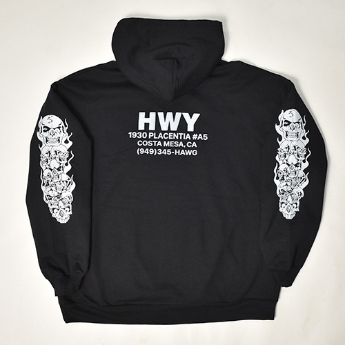 HWY×US/Skull Flames Pullover Hoodie（エイチダブリューワイ×アス