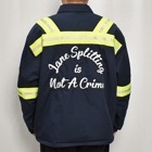 ・Us Customized Lane Splitting is Not A Crime Work Jacket（アスカスタマイズ ワークジャケット）ネイビー×リフレクター/サイズXL [z-9852