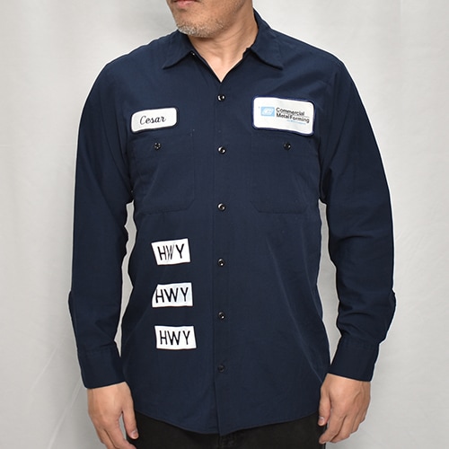 HWY×Us/Limited Hand-Printed L/S Work Shirt（エイチダブリューワイ